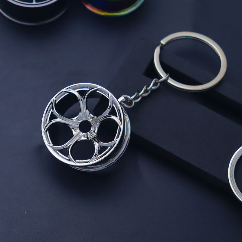 Wholesale Automobile Modification Wheel Hub Zinc Alloy Keychain